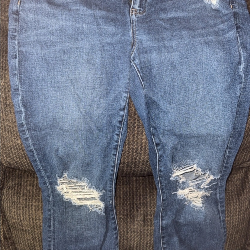 American Eagle Outfitters Blue Ankle Cropped Jeans